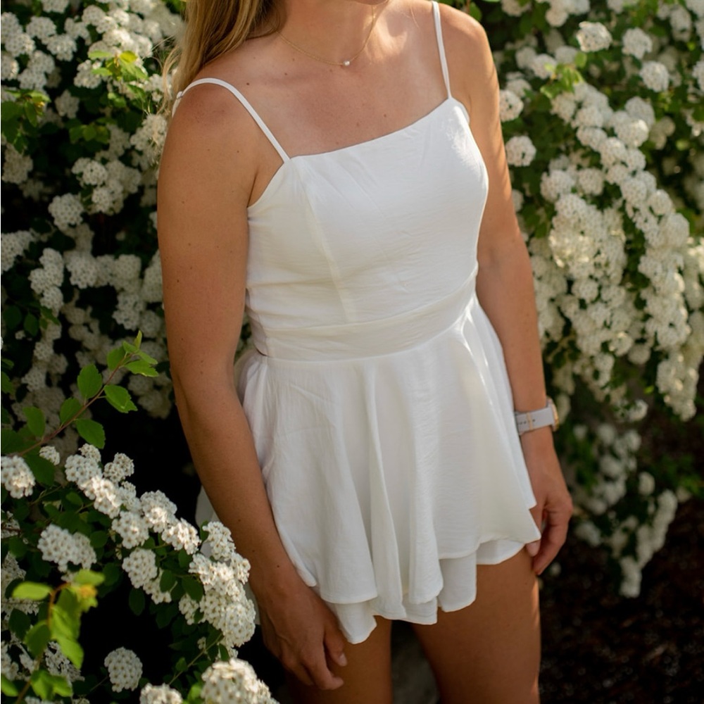 Elegant Lovely Day White Romper